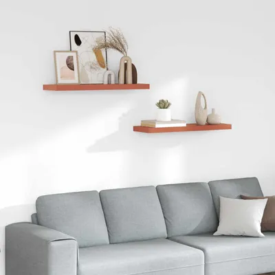 Obrázek produktu pro Maison Exclusive – Nástěnné police, 2 kusy, červené, 80 x 23,5 x 3,8 cm, dřevotřísková deska