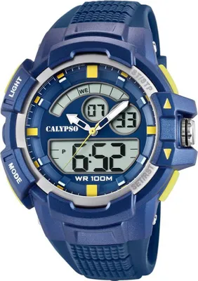 Produktbild von Calypso Armbanduhr PolyurethanArmband blau K5767/2 AnaDigi Uhr