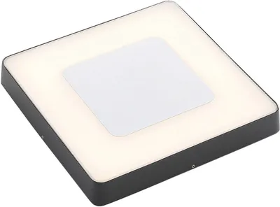 Produktbild von Lucande LED-Außendeckenleuchte Sora, eckig, Sensor, IP54