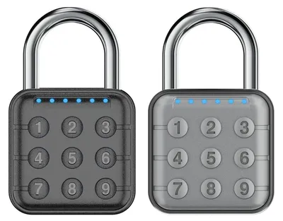 Produktbild von Zahlenschloss 6-stellig IP67 Zinklegierung Edelstahl Grau & Schwarz 2 Stück