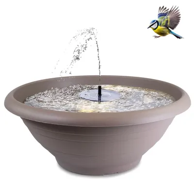 Immagine prodotto di Set di fontane solari XL per esterni - vasca grande da 55 cm color tortora