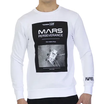 Immagine prodotto di Felpa Nasa basic da uomo MARS03S con maniche lunghe e colletto rotondo