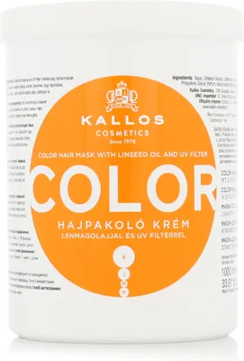 Image de Kallos Color Hair Mask With Linseed Oil And UV Filtr 1000 ml