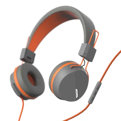 Zdjęcie produktu dla Hama 00184046, Przewodowa, 20 - 20000 Hz, Połączenia/muzyka, Zestaw słuchawkowy, Szary, Pomarańczowy