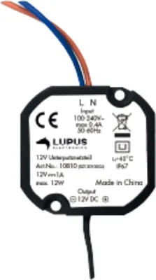 Produktbild von LUPUS 10810 Unterputz Netzteil, 12V 1A, wetterfest