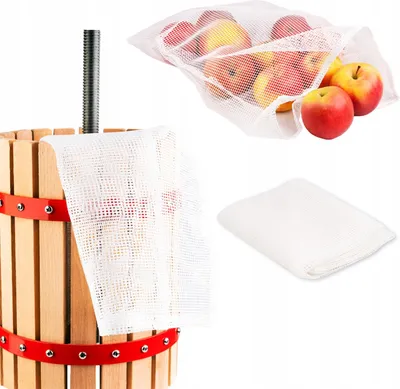 Zdjęcie produktu dla SuperButelki - Worek filtracyjny 6l, do pras ramowych i śrubowych, filtracji owoców i warzyw, trwały, mocne szwy, uniwersalne zastosowanie