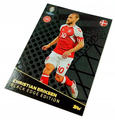 Image de Match Attax Euro 2024 Germany Card. Be 2 Christian Eriksen / Black Edge