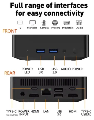Produktbild von Mini-Desktop-PC – Intel Core i3 – 16 GB RAM – 512 GB SSD – Windows 11 – 4K-Mediacenter