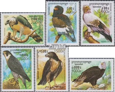 Produktbild von Briefmarken Kambodscha 1999 Mi 1997-2002 (kompl.Ausg.) postfrisch Greifvögel