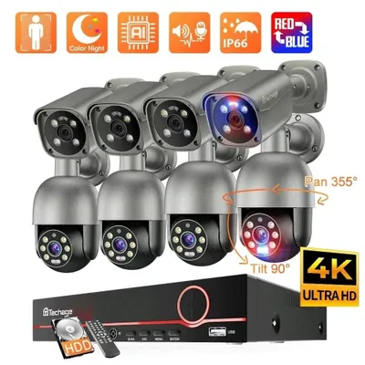 Obrázek produktu pro Bezpečnostní systém – Sada kamer CCTV – Bezpečnostní kamera – Kamera pro monitorování – 8kanálový záznamník