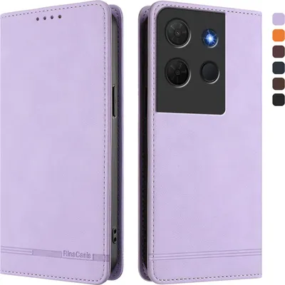 Image de Etui pour TCL 503, étui rétro en cuirPolyuréthaneavec support et fentes pour cartes Violet