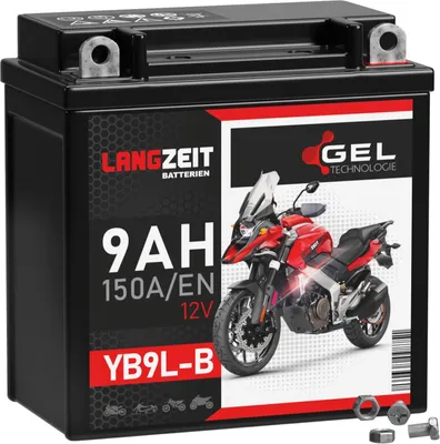 Produktbild von LANGZEIT YB9L-B Motorradbatterie 12V 9Ah 150AEN GEL Batterie 12V 50912 YB9L-A2 12N7-3B 12N9-3B