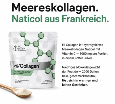 Produktbild von Hi! Collagen Naticol Fischkollagen + Vitamin C, Pulver 152,91 g