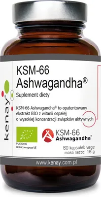 Image de KENAY Ashwagandha KSM-66200 mg, 60 gélules.