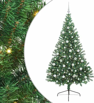 Obrázok produktu pre vidaXL Umelý predsvietený vianočný stromček zelený 210 cm PVC