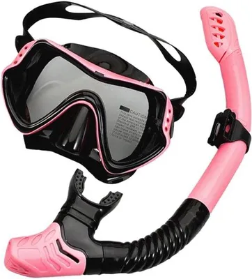 Produktbild von Tauchbrille mit Rohr - Schnorchelbrille für Wasser - Sport - Maximales Sichtfeld - 17x11x7cm - Rosa