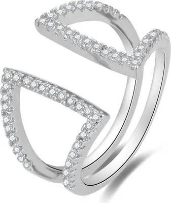 Produktbild von Glittering silver ring with AGG473 zircons