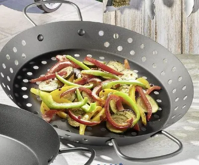 Produktbild von Jamie Oliver Grillpfanne - Antihaft - mit Griffen - spülmaschinenfest - Ø 30cm - Kohlenstoffstahl