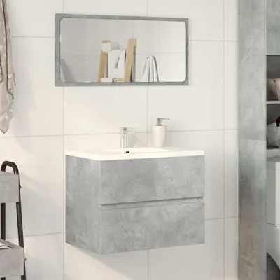 Produktbild von "im Sonderangebot"Badschrank - CLORIS - Badezimmerschrank - schlichte Design - Betongrau 60x38,5x45 cm Holzwerkstoff - NeuMöbel6657332