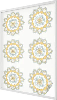 Zdjęcie produktu dla Folia witrażowa - 146x100 cm - wzór witrażowy - nieprzezroczysta dekoracyjna folia do ochrony prywatności - samoprzylepna, ochrona UV - kolorowe mandale