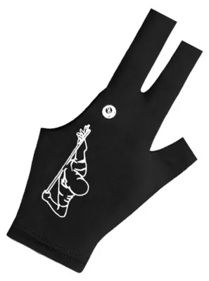 Produktbild von INF Billardhandschuh - Elasthan, 3-Finger-Offenes Design, rutschfest, atmungsaktiv (Schwarz, einzeln)