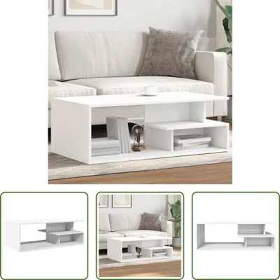 Produktbild von The Living Store Couchtisch Weiß 102x55x35 cm Holzwerkstoff