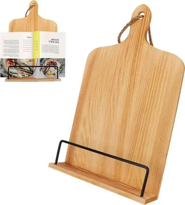 Obrázek produktu pro Nastavitelný dřevěný stojan na kuchařky a recepty, klasický
