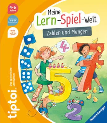 Children's educational game cover featuring cartoon characters and numbers.