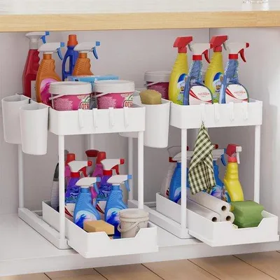 Produktbild von Küchenorganizer 2 Etagen weiß 2er Set