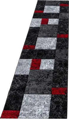 Produktbild von Kurzflor Teppich HAWAII Rot 80 x 300 cm