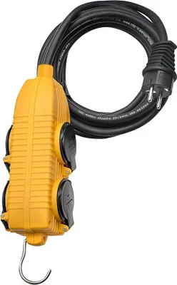 Immagine prodotto di Prolunga con quattro spine IP44 H07RN-F 3G25 nero-giallo