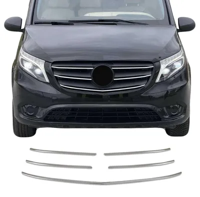 Obrázek produktu pro Lišty mřížky chladiče Lišty mřížky chladiče pro Mercedes Vito W447 2019-2025 chrom 5x