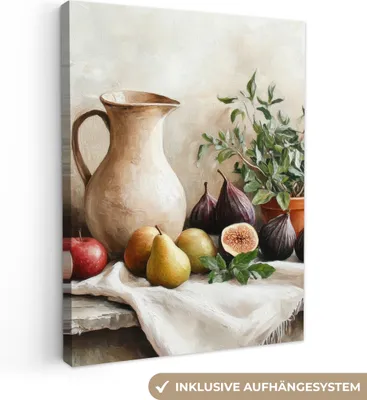 Produktbild von Wanddeko 60x80 cm - Stilleben - Kräuter, Leinwand Bilder Wohnzimmer