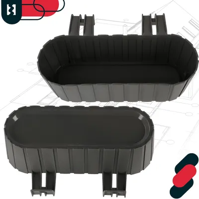 Produktbild von KOTARBAU® 4er Set Blumenkasten für Balkon 40x15x15cm Blumenkasten für Balkongeländer Balkonkasten mit Halterung Balkon Pflanzkasten Kunststoff Grau