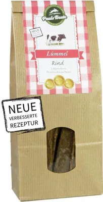 A product bag with a label showing a cow and text.