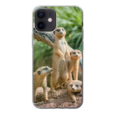 Produktbild von MuchoWow® Handyhülle Schutzhülle Hülle für iPhone 12 Familie - Tiere - Erdmännchen Silikon Softcase Handy Hülle - Schutzhülle