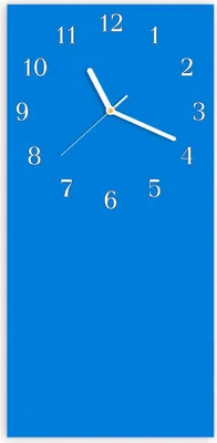 Produktbild von Wanduhr aus Glas mit Motiv Hellblauer Hintergrund I- 30 x 60 cm - inkl. Aufhängesystem
