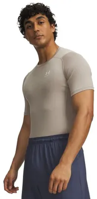 Obrázek produktu pro Tričko s krátkým rukávem Under Armour Heatgear Armour, barva béžová, velikost S / Regular, pánské