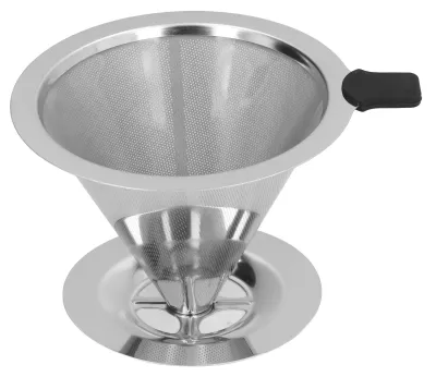 Produktbild von Edelstahl-Kaffeetropfer, Tropfkegelfilter, wiederverwendbare Tasse für Küche, 2–4 Tassen