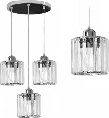 Produktbild von tooLight Pendellampe App510-3Cpr Kristall Chrom 3-Lichtquelle E27 13X30X12-82Cm Einstellbar