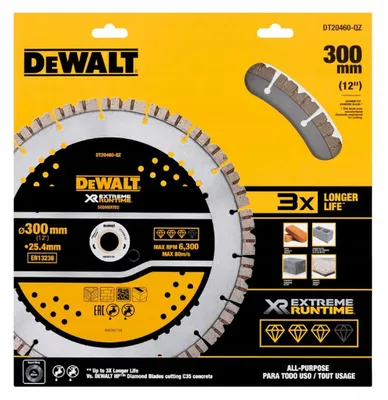 DEWALT Diamant-Trennscheibe Segment 300 mm ELITE für Beton und Baustoffe