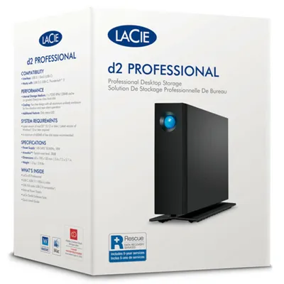 Produktbild von LaCie d2 Professional, 20 TB, 3.2 Gen 1 (3.1 Gen 1), 7200 RPM, Schwarz