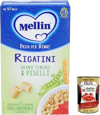 Produktbild von 3x Mellin Pasta Rigatini Pastina 280g + Italian Gourmet polpa 400g