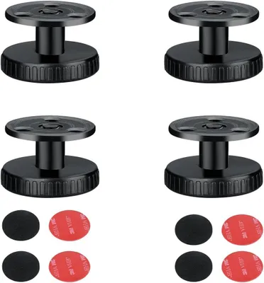Obrázek produktu pro Sada 4 nožiček na nábytek 27–40 mm, výškově nastavitelné nožičky s lepidlem 3M a pěnovými podložkami pro stoly, postele atd.