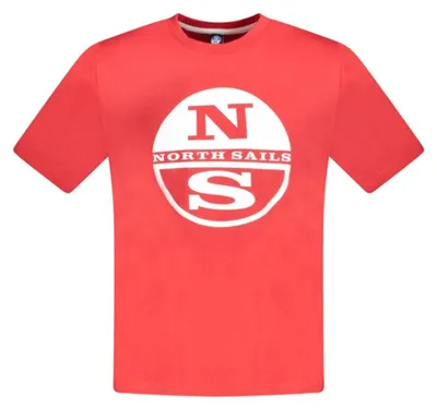 Produktbild von Herren Kurzarm T-Shirt mit Rundhalsausschnitt und Print in Rot