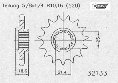 Obrázok produktu pre ESJOT Antriebsritzel "32133"