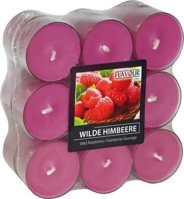 Zdjęcie produktu dla 18 świeczek zapachowych Gala Flavour by GALA Ø 38 mm, 24 mm czerwone wino - dzika malina w poliwęglanowym rękawie 96985 świeczki zapachowe podgrzewacze świeczki zapachowe podgrzewacze świeczki zapachowe