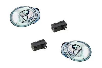 Zdjęcie produktu dla Johns, reflektory halogenowe HSW pasujące do VW New Beetle 98-05 zestaw lewy + prawy z serwomotorem