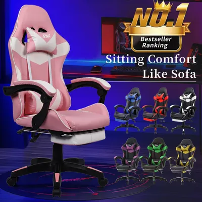 Produktbild von Gaming-Stuhl - Gaming-Stuhl - Bürostuhl - Gamer-Stuhl - Gaming-Stuhl Schwarz-Gelb - Ergonomisches Design