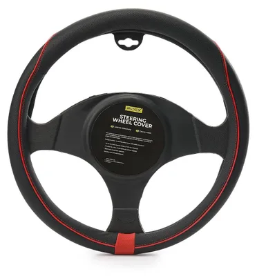 Produktbild von RIDEX 4791A0010 Lenkradbezug Ø37-39cm Schwarz Rot Lenkradhülle